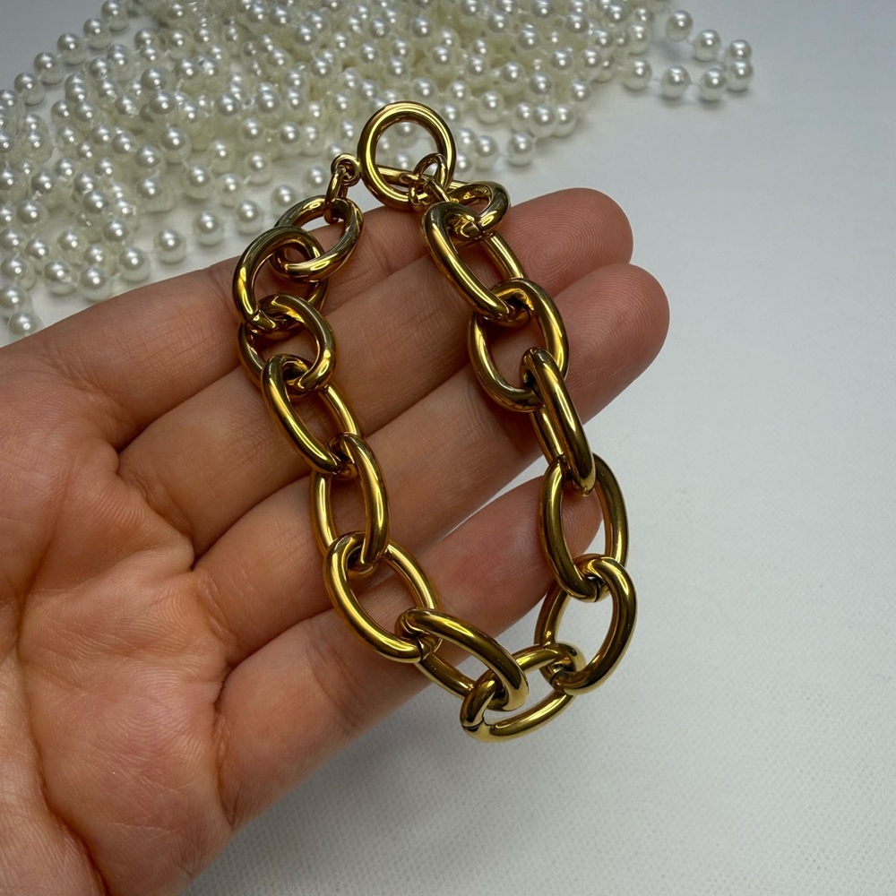 Chain Bold Link Bracelet Stainless Steel Waterproof - Picture 6 of 7